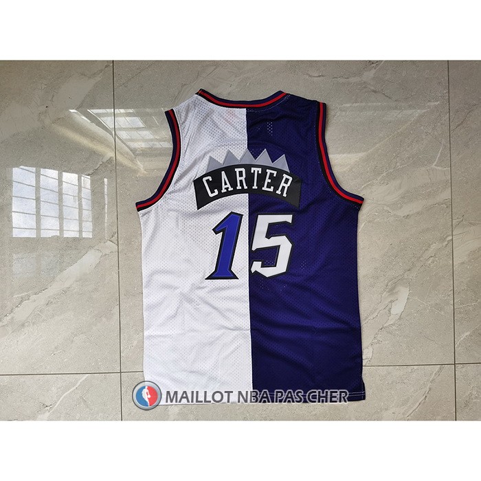 Maillot Tornto Raptors Vince Carter NO 15 Split Edition Volet Blanc